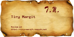 Tiry Margit névjegykártya